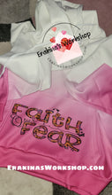 Load image into Gallery viewer, Women Pink Ombre&#39; Faith Over Fear Hoodie