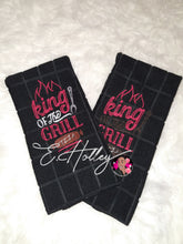 Load image into Gallery viewer, King of the Grill Embroidered Towel Set