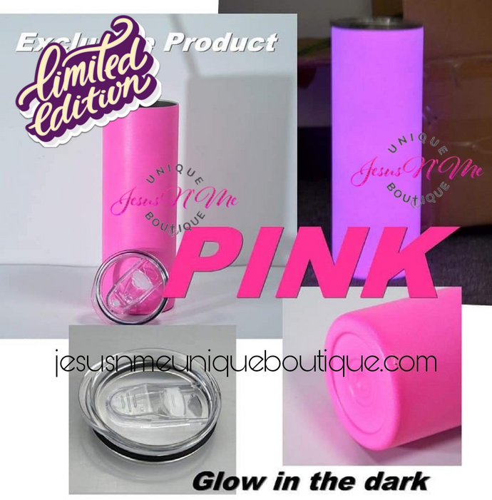 20oz Pink to Purple Glow In The Dark Tumbler